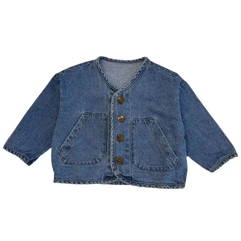 Kids Coats Cowboy New Spring Autumn Fashino Korean Casual Baggy Long Sleeve