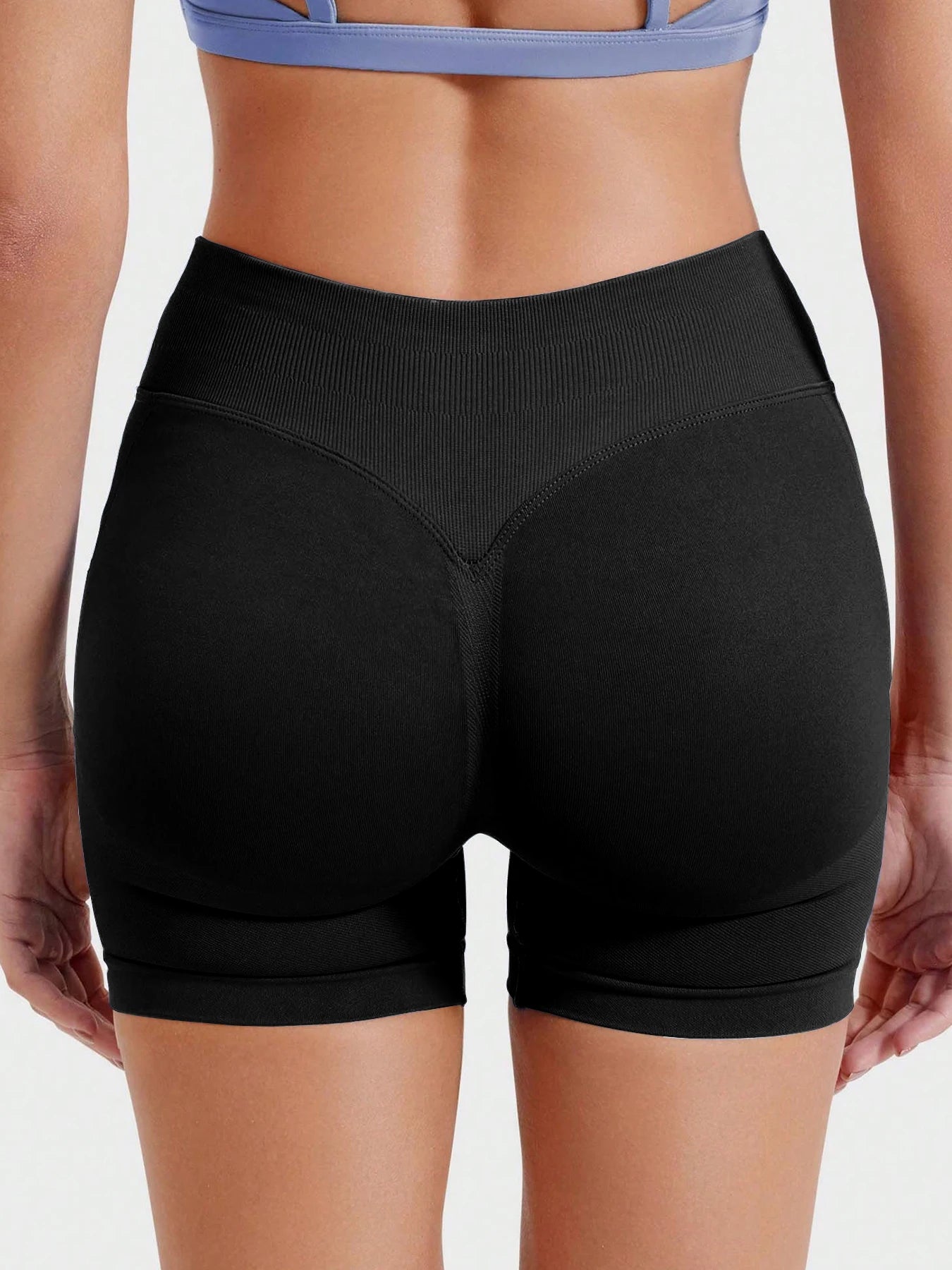 High stretch hip lifting fitness yoga shorts with peach hips and no awkward lines, Pilates medium intensity training shorts