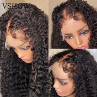 New Launched Type 4 Hairline HD Lace Front Wig Afro Kinky Curly Baby Hair Frontal Human Hair Water Wave Wigs with Curly Edges