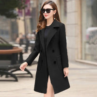 2023 New Elegant Women's Winter Korean Version Plus Size Slim Woolen Coats Female Fashion Temperament Woolen Coat