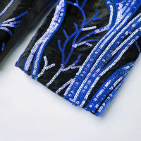 Red Sequin Blazer & Pants Set , Men's Shiny Party Outfit Suits for Weddings, Concerts & Festive Celebrations