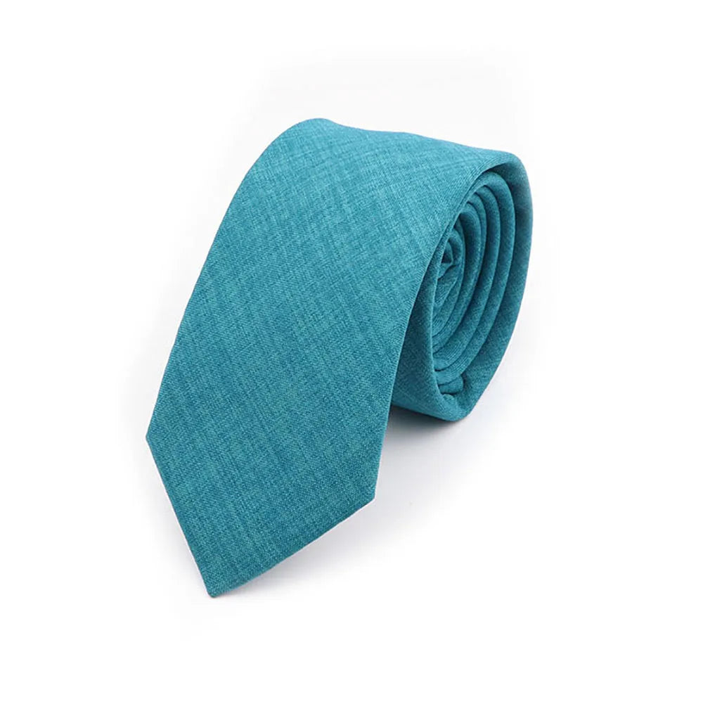 Solid Color Handmade Cotton Ties Men Necktie Striped Narrow Collar Slim Pink Sage Green Casual Tie Wedding Suit Accessories Gift