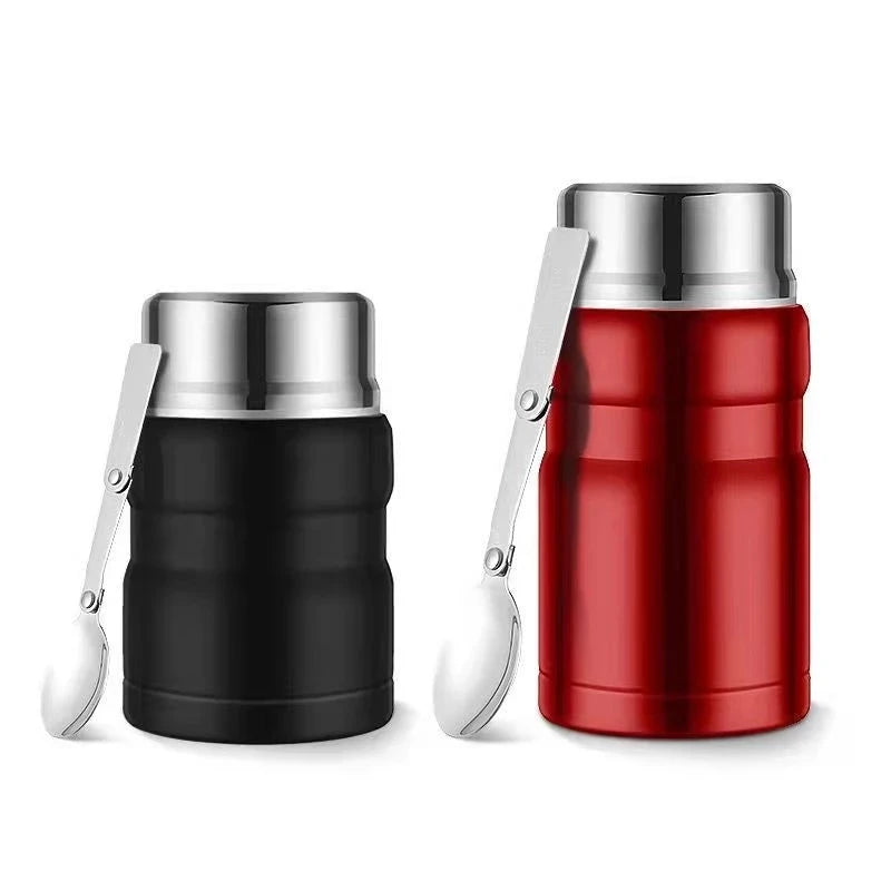 Stainless Steel Insulation Lunch Box Soup with Spoon Containers Thermo Mug Thermo Cup 500ML 750ML Vacuum Flasks Thermosbeker