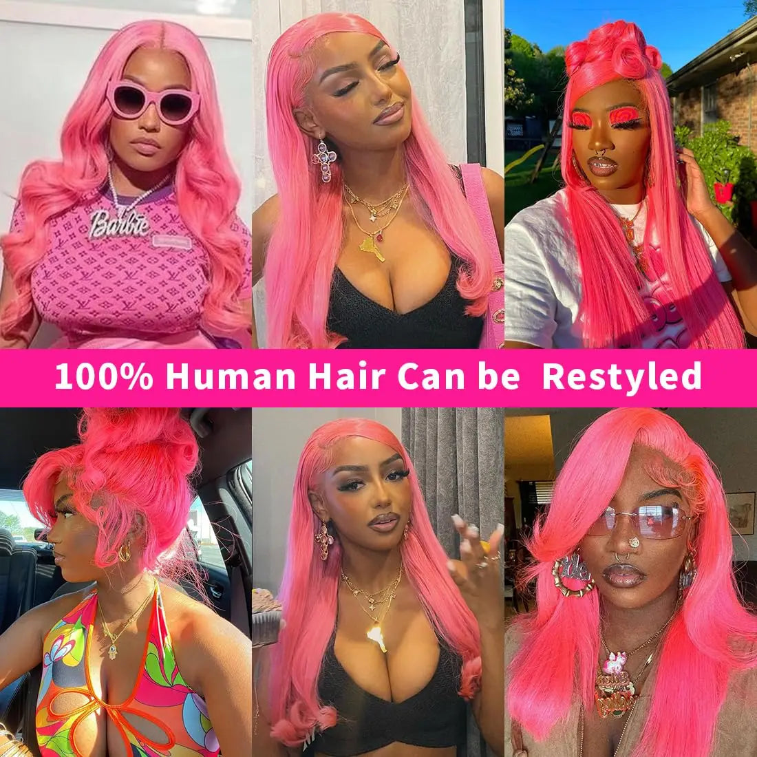 Pink Body Wave Lace Front Wig Human Hair 13x4 HD Lace Frontal Human Hair Wig 180 Density Transparent Brazilian Hair Colored Wig
