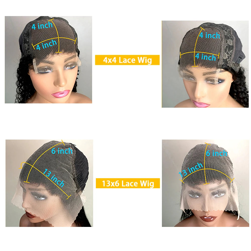 40 Inch Bone Straight Human Hair Frontal Wigs Pre Plucked Brazilian 13x6 HD Transparent Lace 200 Density Front Wigs For Women