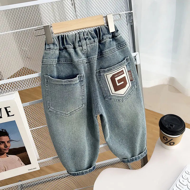Boys Casual Jeans Children Denim Jeans Kids Trousers Toddler Girl Fall Clothes 2 3 4 5 Years Baby Harem Pants BaBy Jeans