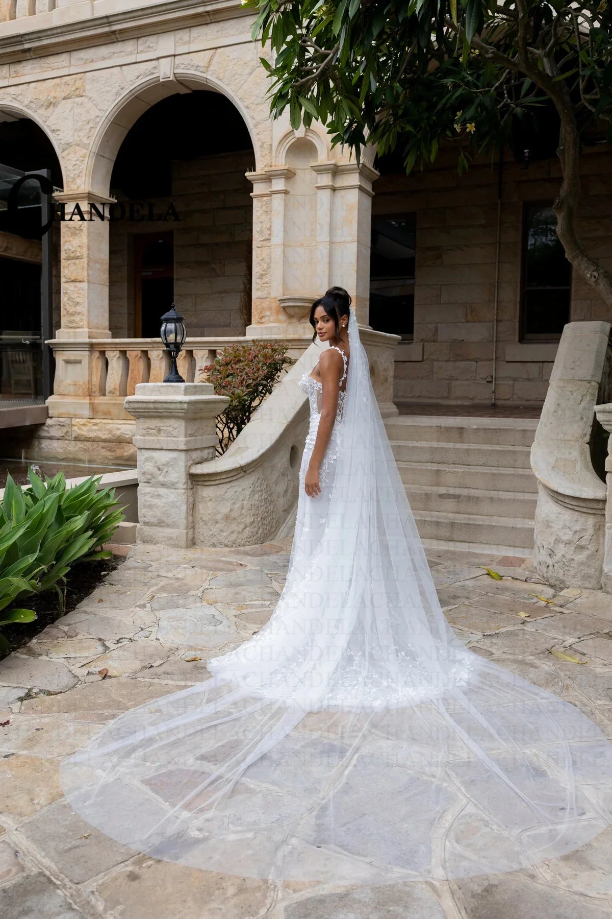 CHANDELA Fancy Sweetheart Wedding Dress Bridal Spaghetti Strap Lace Appliques Zipper with Button Mermaid Vestidos Customised