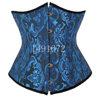 Pink Corset Underbust Top Wome Plus Size Waist Cincher Sexy Gothic Corpete Corselet Fashion Black White Red Blue Rose
