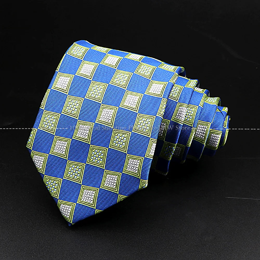 New Design Wedding Men Tie Green Solid Striped Paisley Flower Neckties Men Business Dropshipping Groom Collar Accessories Gift