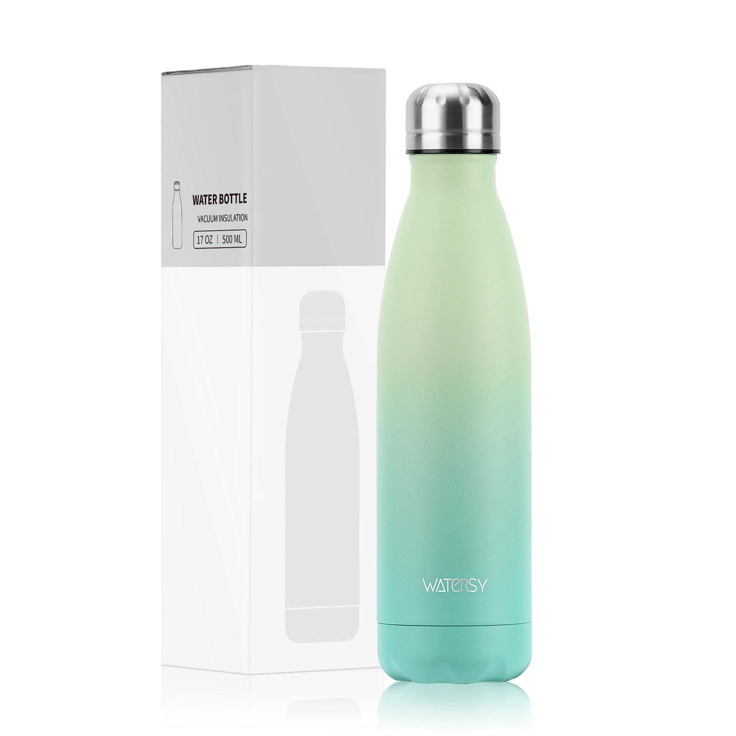 WATERSY 500ml Stainless Steel Vacuum Flask, Insulated Thermos Cup for Coffee & Water, Double Wall Thermal Bottle for Sports