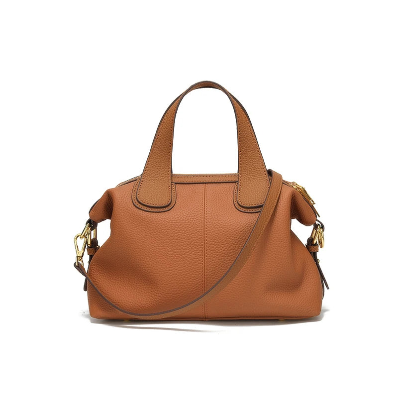 Ladies' luxury handbag high-quality genuine leather large capacity pillow bag with a ladylike temperament suitable for shopping
