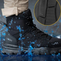 Work Boots Indestructible Safety Shoes Men Steel Toe Shoes Puncture-Proof Sneakers Women Non Slip Work Shoes Male Tactical Boots