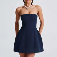 Giyu Sexy Club Party Dresses Women 2024 Summer Dress Elegant Short Mini Dress Backless Sleeveless A Line Slim Vestidos