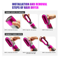 5 in 1 Hair Dryer Hot Comb air Professional Curling Iron Hair Straightener Styling Tool wrap For Dyson Airwrap Hair Dryer Househ