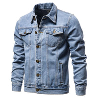 Men Brand Denim Jacket Hip Hop Streetwear Punk Motorcycle Ripped Print Cowboy Outwear High Quality Casual Hole Male Jeans Coat