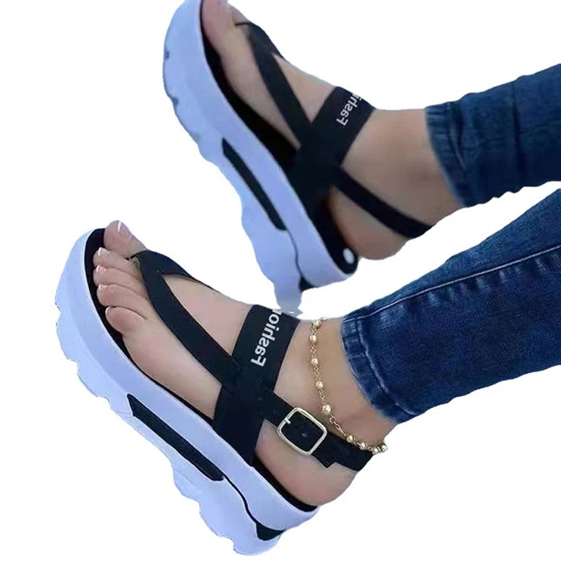 Women Sandals Fashion Summer Shoes Women Heels Sandals Wedges Flip Flops Women Low Platform Sandals Heel Shoes Women's Footwear