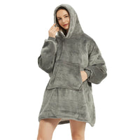 Winter Wearable Blankets Soft Warm Blanket Hoodie Sweatshirt Women Men Pullover Fleece Oversized Giant TV Blankets