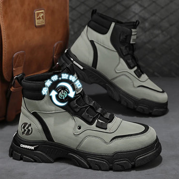 Boots Winter Mens Shoes Casual Cowboy Combat Tactical Motorcycle Chelsea Ankle Work Leather Outdoor Designer Luxury Hiking