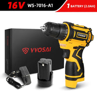 VVOSAI 16V MAX Brushless Cordless Drill 32N.m Electric Screwdriver 25+1 Torque Settings 2-Speeds MT-Series Power Tools