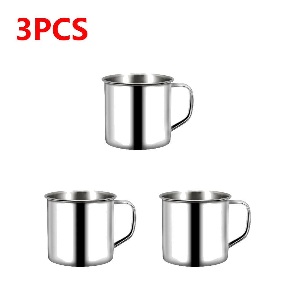 1/5/10PCS 200ML Stainless Steel Mug Coffee Cup Insulated Cup Keep Drinks Hot Camping Travel Mug Milk Tea Cup Tumbler Water Mug