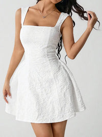 Women's Dresses Summer New Streetwear Fashion Tank Sleeve A-Line Dress Solid Sexy Club Party Female Backless Dresses Clothing