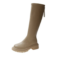 Boots Women's Shoes Long Boots Autumn and Winter Knight Boots 2021 New Boots\n Thin Autumn Fleece-Lined European and American...