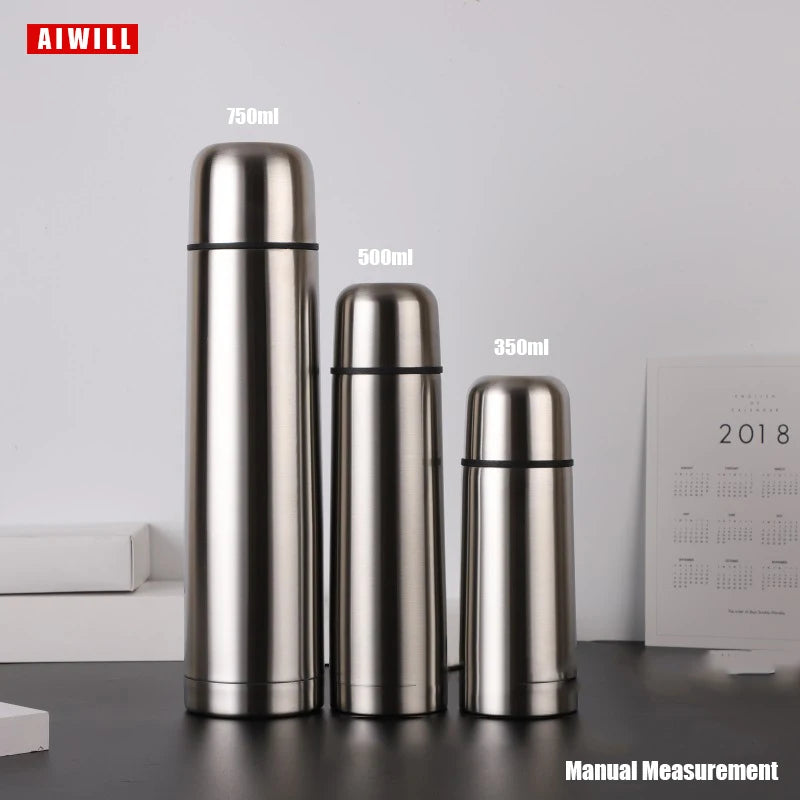 AIWILL 350/500ML Coffee Thermos Water Bottle  Stainless Steel  Vacuum Flask Thermoses Travel Mug Thermo Cup Thermos Coffee Mugs