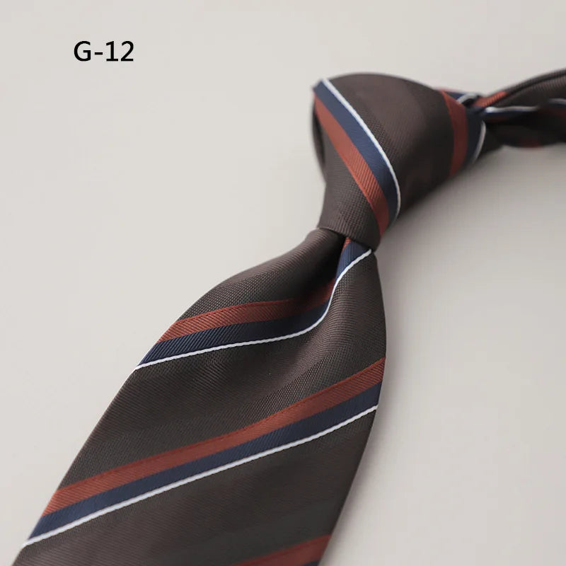 8CM Formal Striped Neckties For Men Suit Professional Gentleman Polyester Paisley Neck Tie Male Groomsman Wedding Party Cravat
