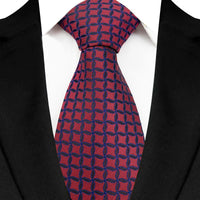 New Design Wedding 8CM Men Tie Dark Red Striped Paisley Flower Neckties For Men Business Party Groom Collar Accessories Gift
