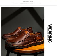 Mens Loafers Breathable Slip on Italian Driving Shoes Chaussure Homme Genuine Leather Men Handmade Casual Shoes