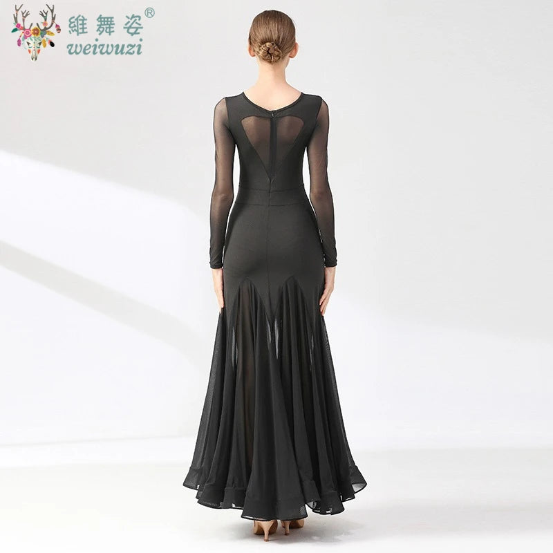 Ballroom Dance Performance Dresses Women Simple Style Waltz Dancing Wear Adult Elegant Ballroom Competition Social Dancing Dress