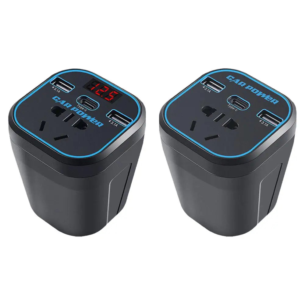 Vehicle Mounted Inverter 12V24V Universal To 220V Automotive Part Socket Converter Charger Automotive Power Auto Multifunct C3W3