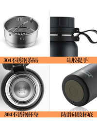 1PCS Stainless Steel Thermos with Tea Filter Double Wall Vacuum Flask Sports Outdoor Fitness Thermal Bottle Insulation Cup