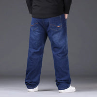 Plus Size Men's Jeans 42-50 High Stretch Denim Fabric Large Size Pants for 45-150kg Jeans Hombre Wide Leg Jeans Pantalon Homme