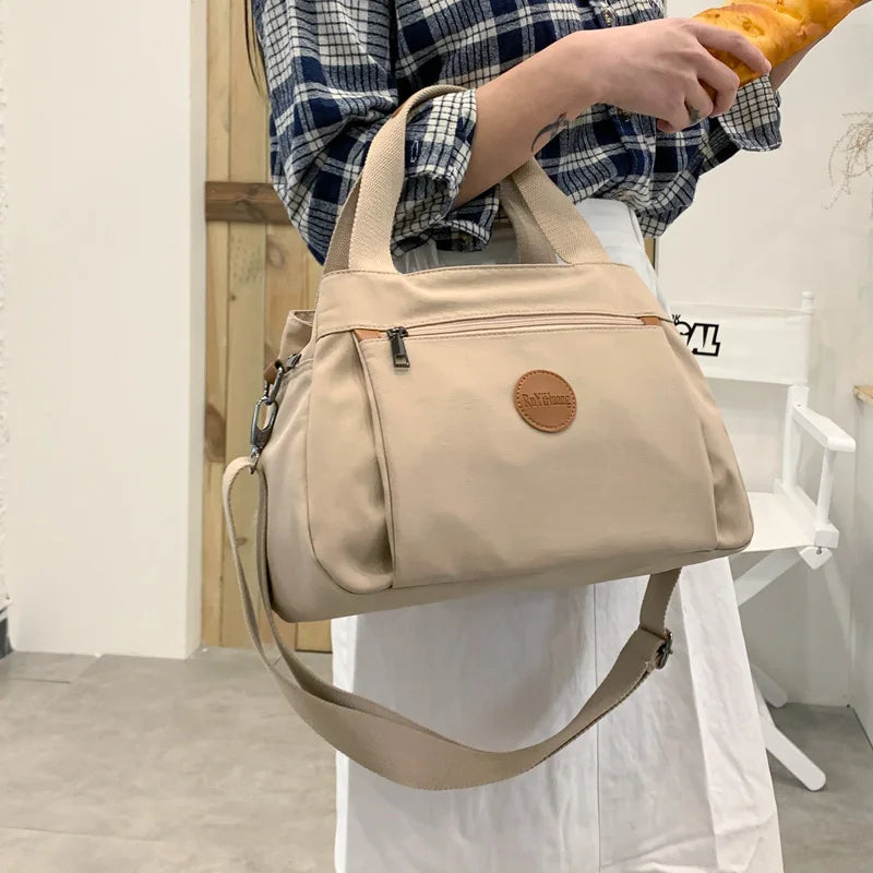 Fashionable Casual Women's Handbag, Ladies' Hand-Held Shoulder Crossbody Bag, Large Capacity Multi-Layered Bag for Daily Travel