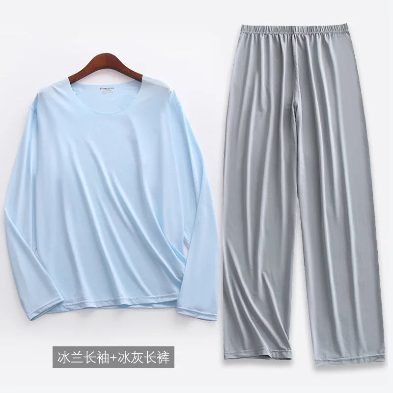 L-5XL Pyjamas Homme Plus Size Men Pajamas Set New Spring Summer Home Clothes Autumn Sleepwear Man Nightwear Pijamas De Hombre