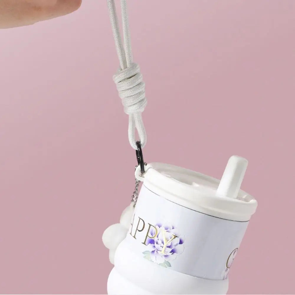 710ML Vacuum Cup Stainless Steel Insulation Or Cooling Thermal Water Bottle High-Capacity With Lifting Rope Insulated Cup