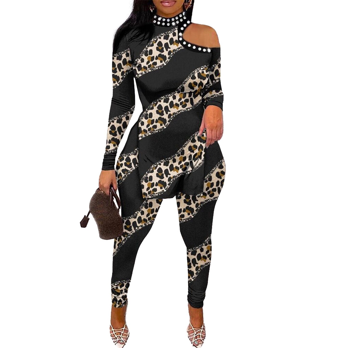 Sexy 2 Piece Sets Women Dashiki African Clothes Spring Summer Pants Suit