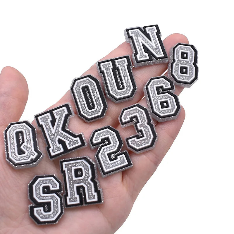 Hot Sale 1Pcs Letter Shoe Charms Decorations for Crocs Accessories Alphabet Pins Women Xmas Party Favors Gifts