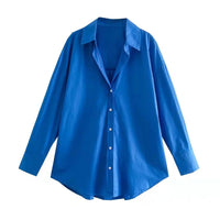 MUJER Women Shirt Multicolour Button Up Shirt Women Summer Long Sleeve Top Female Streetwear Oversize Shirts And Blouses Women
