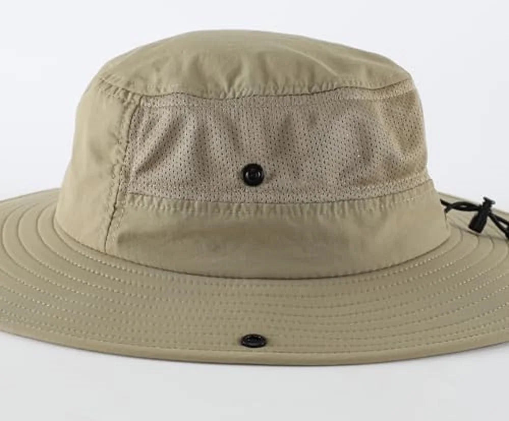 Connectyle UPF50+ Mens Sun Hat Wide Brim Adjustable Womens UV Protection Beach Bucket Hat for Fishing Hiking Snap Up Cowboy Hat