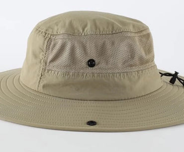 Connectyle UPF50+ Mens Sun Hat Wide Brim Adjustable Womens UV Protection Beach Bucket Hat for Fishing Hiking Snap Up Cowboy Hat