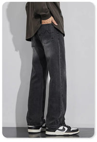 Jeans Men Wide Leg Explosive Jeans Male Loose Straight Denim Pants 2025 Autumn Harajuku Vintage Blue Trousers Streetwear Clothes