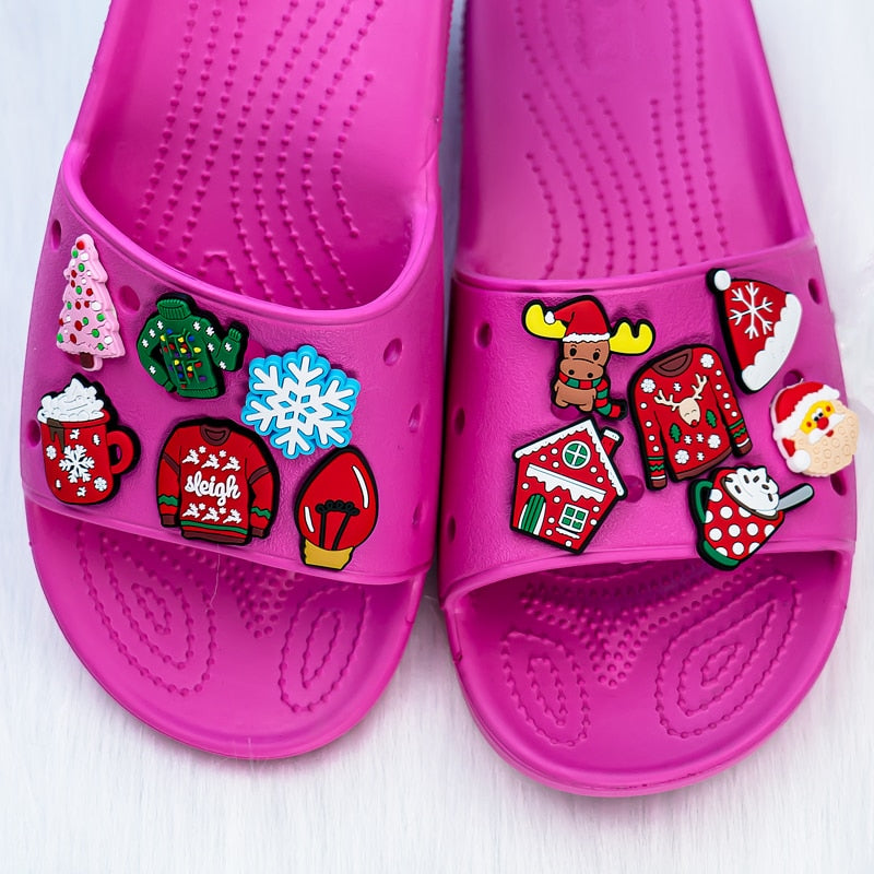 1pcs Christmas Croc Charms Accessories Sneakers Gingerbread Man Shoes