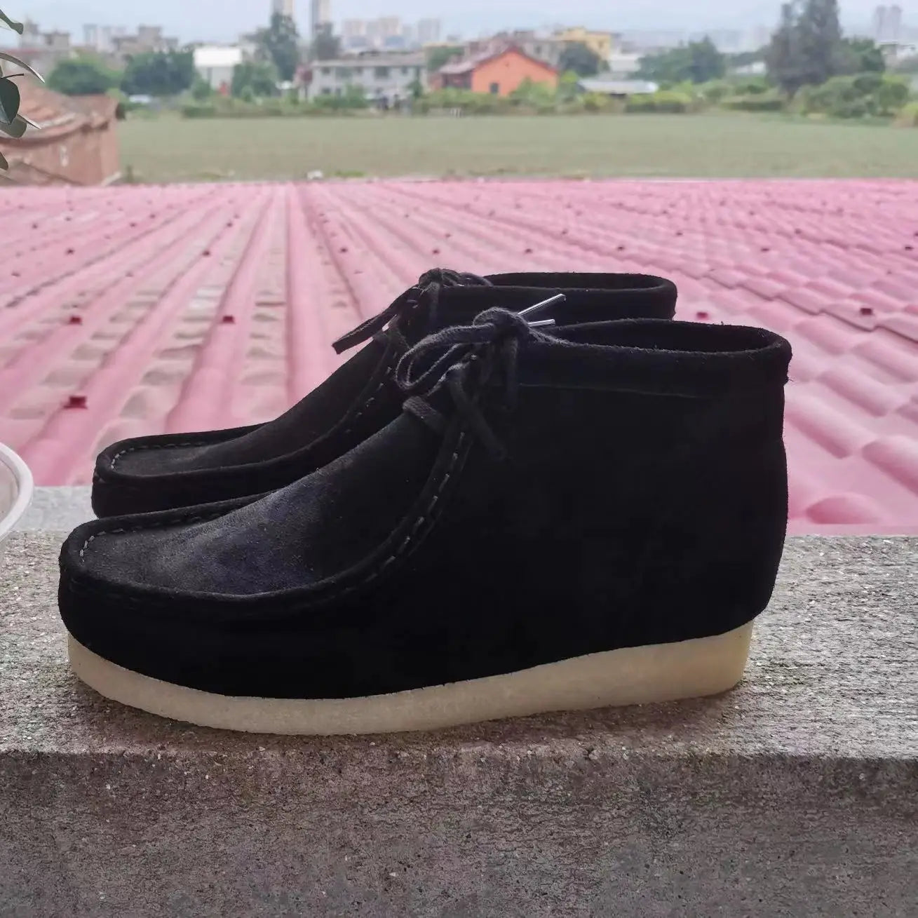 Careaymade-Hot Vintage Genuine Leather Casual big size Women's Shoes Lace-up Smoke Rubber sole Shoes Low Top Fashion Men's Shoes