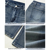 Women Vintage y2k Flared Jeans Retro Button-up Low Rise Casual Denim Pants Harajuku 2000s Aesthetic Trousers Basic Jeans