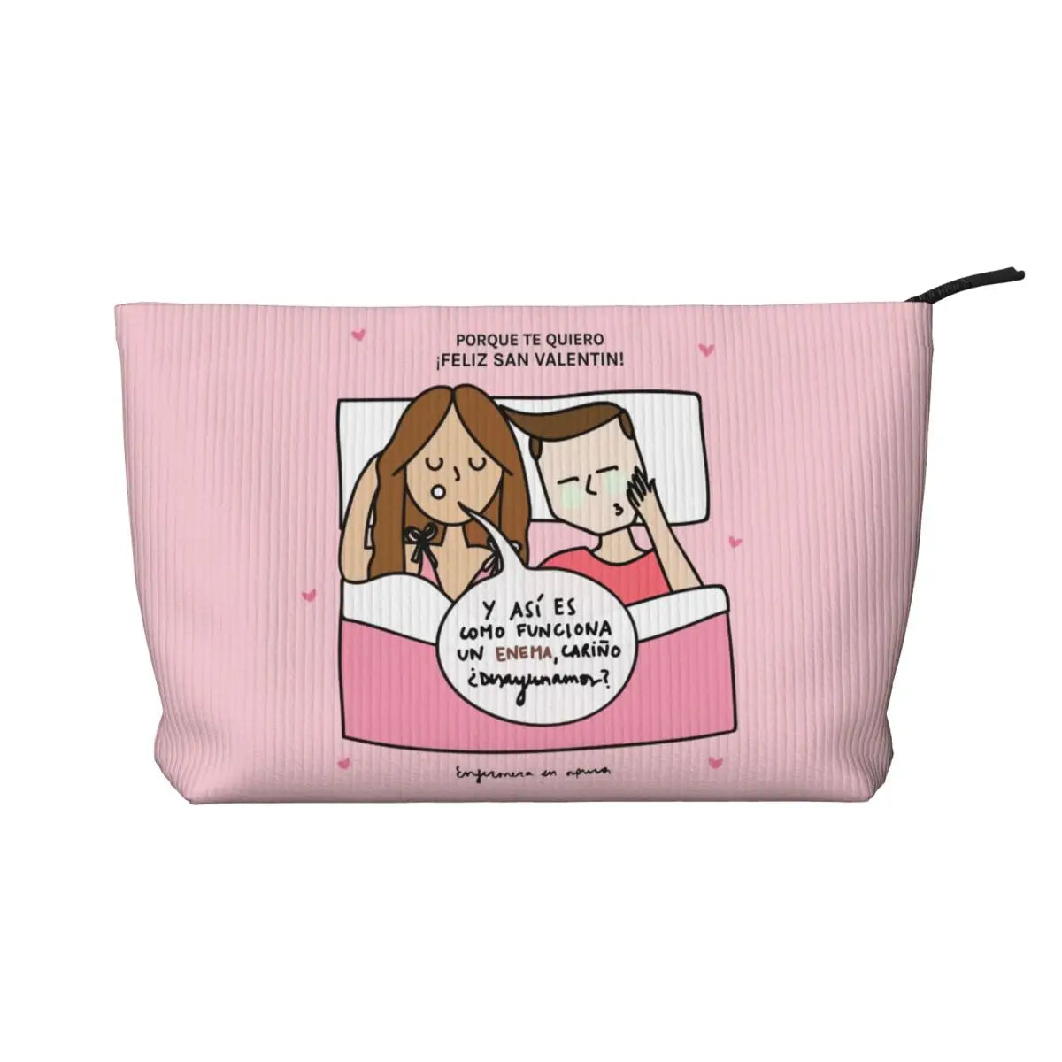 Custom Cartoon Doctor Nurse Enfermera En Apuros Toiletry Bag Women Cosmetic Makeup Organizer Lady Beauty Storage Dopp Kit Box