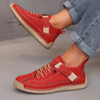 Boots Mid Top for Women British Style Retro Anti Slip Workwear Shoes Handmade Leather Loafers Casual Soft Soled Women Nude Boots