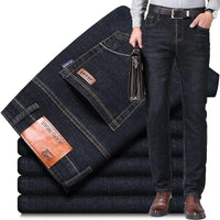 Jeans Men Autumn and Winter New Elastic Business Men's Pants Youth Men Straight Man Men's Adult Seasons A Comfortable Gentleman