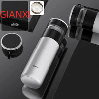 GIANXI Portable 500ML Black Water Bottle Home Stainless Steel Thermos Bottle Drink Items Vacuum Flasks Filterate Coffee Cup
